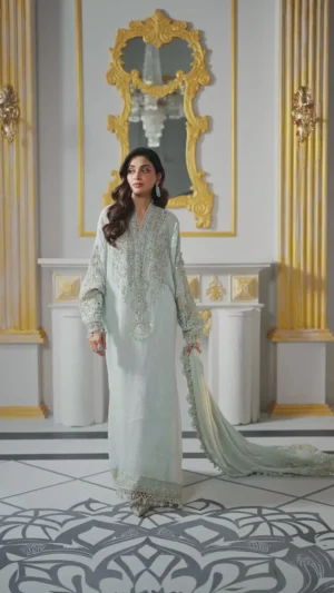 Home maria.b luxury chiffon embroidered unstitched collection bd 3005