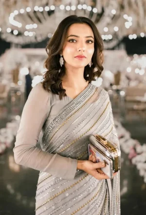 Home poshkari luxury chiffon embroidered 3 piece unstitched sukun